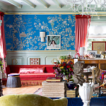 Обои ручная роспись Houghton Canton Blue варинант исполнения - 4 | Loft Concept в Липецке