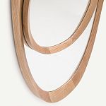 Ассиметричное зеркало в дубовой раме Infinity Symbol варинант исполнения - 3 | Loft Concept в Липецке
