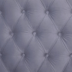 Кровать двуспальная серая с основанием из массива дерева с мягким изголовьем Velour Beds варинант исполнения - 4 | Loft Concept в Липецке