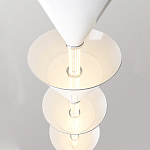 Подвесной светильник светодиодный в виде ряда белых металлических конусов  Herringbone варинант исполнения - 5 | Loft Concept в Липецке