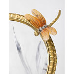 Ваза из прозрачного стекла с бронзовой вставкой в виде цветущей ветви Eden Garden porcelain and bronze варинант исполнения - 3 | Loft Concept в Липецке