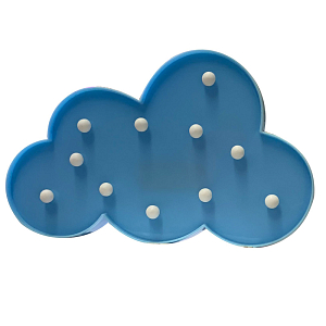 Настольная лампа Синее Облако с лампочками 