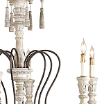 Люстра с состаренными резными элементами Graceful Profile варинант исполнения - 1 | Loft Concept в Липецке