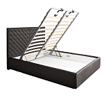 Кровать серая с подъемным механизмом Adelaide варинант исполнения - 2 | Loft Concept в Липецке