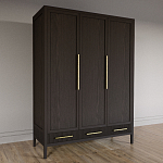 Большой Шкаф Primo Темный орех с 3 дверьми и 3 выдвижными ящиками варинант исполнения - 4 | Loft Concept в Липецке