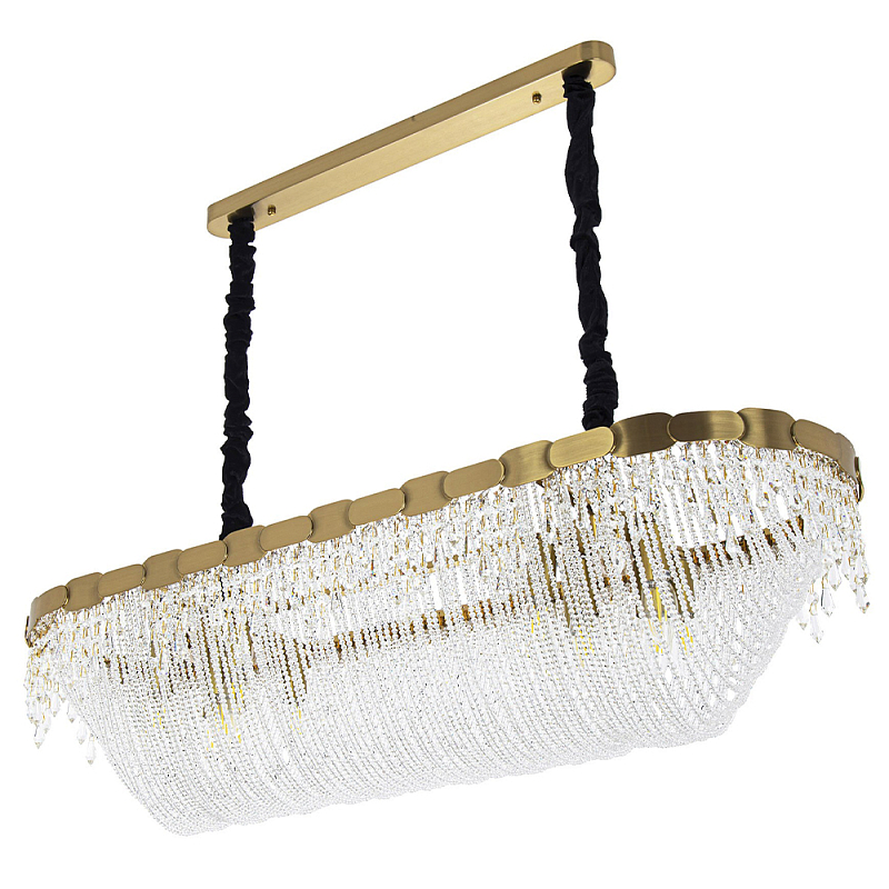 Люстра с хрустальными подвесками Riche Crystal Metal Chandelier 12 Латунь Прозрачный Черный Люстра с хрустальными подвесками Riche Crystal Metal Chandelier 12 Латунь Прозрачный Черный в Липецке | Loft Concept
