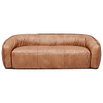 Трехместный диван с кожаной обивкой коричневый Coste Leather Sofa варинант исполнения - 1 | Loft Concept в Липецке