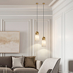 Подвесной светильник светодиодный с цилиндрическим плафоном Stone Helios варинант исполнения - 5 | Loft Concept в Липецке