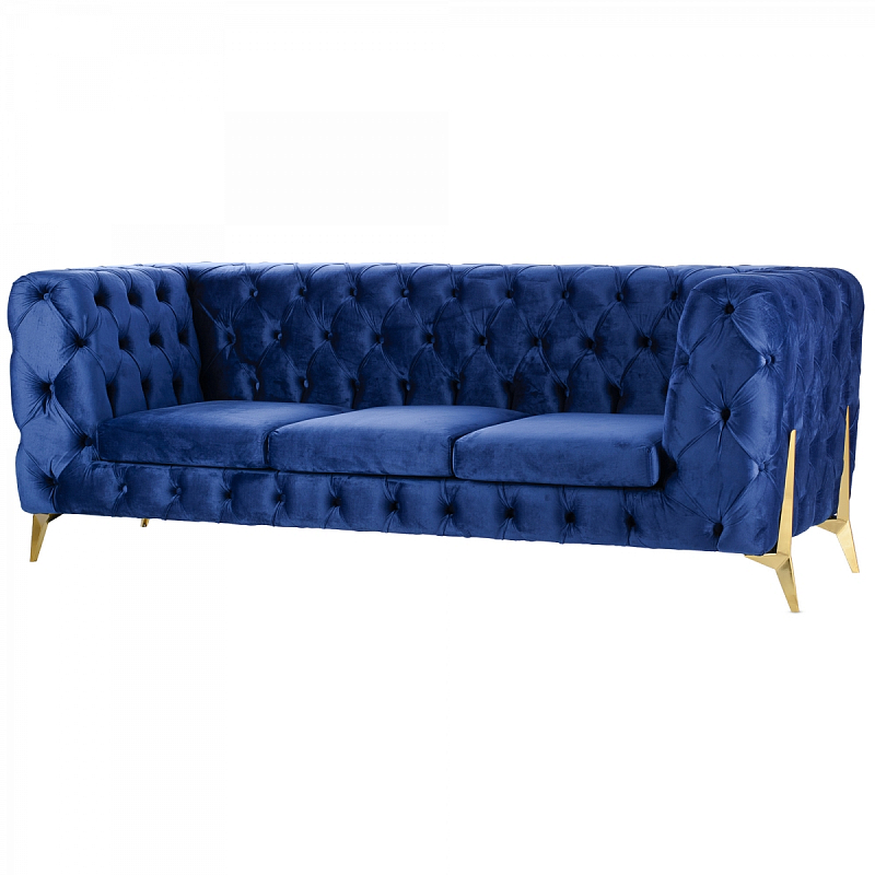 Диван Jasper Sofa Синий Латунь в Липецке | Loft Concept 