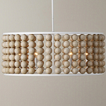 Люстра в форме цилиндра с вставками из деревянных бусин Wooden Beads варинант исполнения - 7 | Loft Concept в Липецке