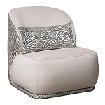 Кресло без подлокотников бежевое с принтом Macrocosm варинант исполнения - 1 | Loft Concept в Липецке