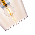 Подвесной светильник со стеклянным плафоном в форме бокала янтарного цвета Prestige варинант исполнения - 4 | Loft Concept в Липецке