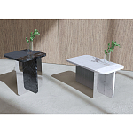 Slice журнальный столик из мрамора и массива дуба варинант исполнения - 2 | Loft Concept в Липецке