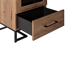 Шкаф-витрина в стиле лофт с чёрной стеклянной дверью Urban Style Space 2 варинант исполнения - 3 | Loft Concept в Липецке