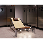 Дизайнерское кресло на металлическом каркасе с подставкой для ног Poltronova Mies Armchair варинант исполнения - 13 | Loft Concept в Липецке