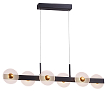 Линейный подвесной светильник с круглыми плафонами и золотистыми акцентами Aurelia Circles варинант исполнения - 2 | Loft Concept в Липецке