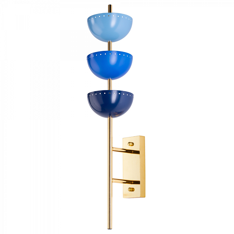 Бра LISBON SCONCE Blue Синий Глянцевое золото Голубой Бра LISBON SCONCE Blue Синий Глянцевое золото Голубой в Липецке | Loft Concept