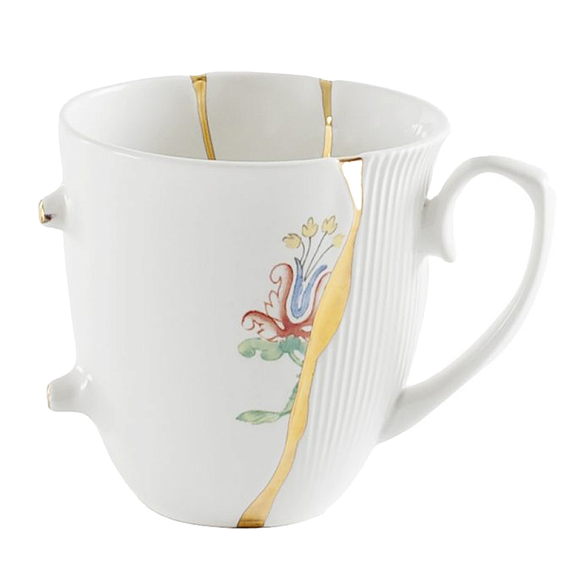 Кружка Seletti Kintsugi 2 Белый Золотой Мульти Кружка Seletti Kintsugi 2 Белый Золотой Мульти в Липецке | Loft Concept