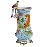 Ваза из фарфора с птицей на бронзовой ветке Garden of Eden варинант исполнения - 1 | Loft Concept в Липецке