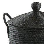 Корзина с крышкой из плетеной рисовой соломы Safiri Wicker Basket варинант исполнения - 2 | Loft Concept в Липецке