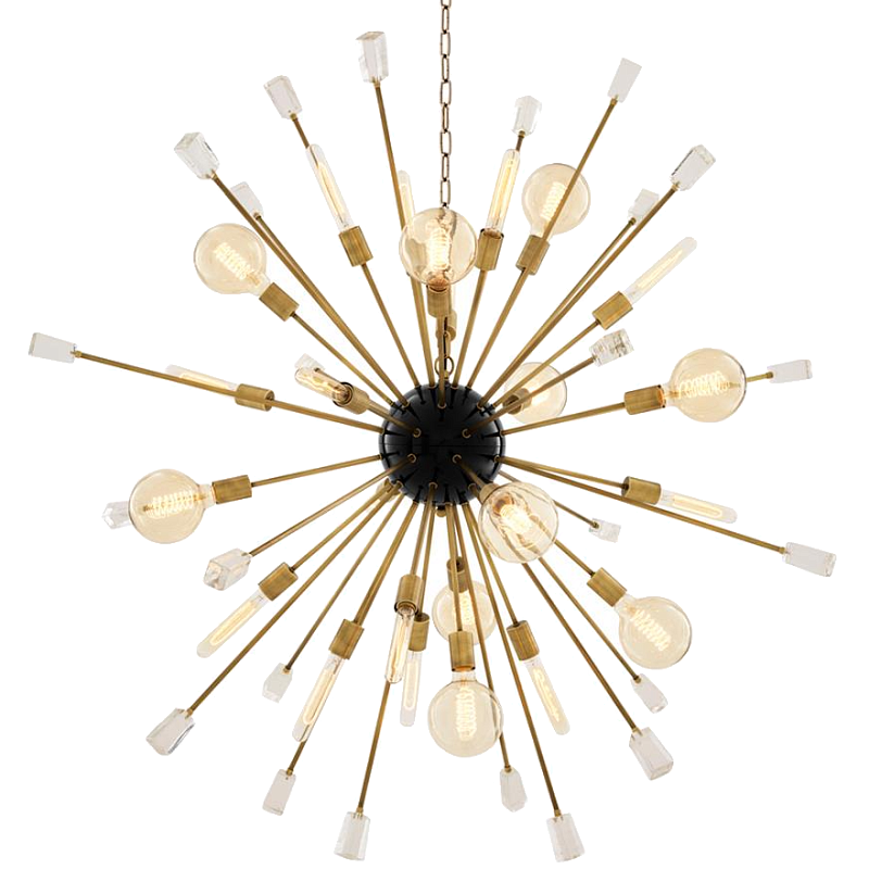 Люстра Chandelier Tivoli L Brass Латунь Черный Прозрачный (Transparent) Люстра Chandelier Tivoli L Brass Латунь Черный Прозрачный (Transparent) в Липецке | Loft Concept