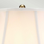 Настольная лампа с фарфоровым основанием с декоративным орнаментом и белым абажуром на темной круглой подставке Elstead Lighting варинант исполнения - 7 | Loft Concept в Липецке