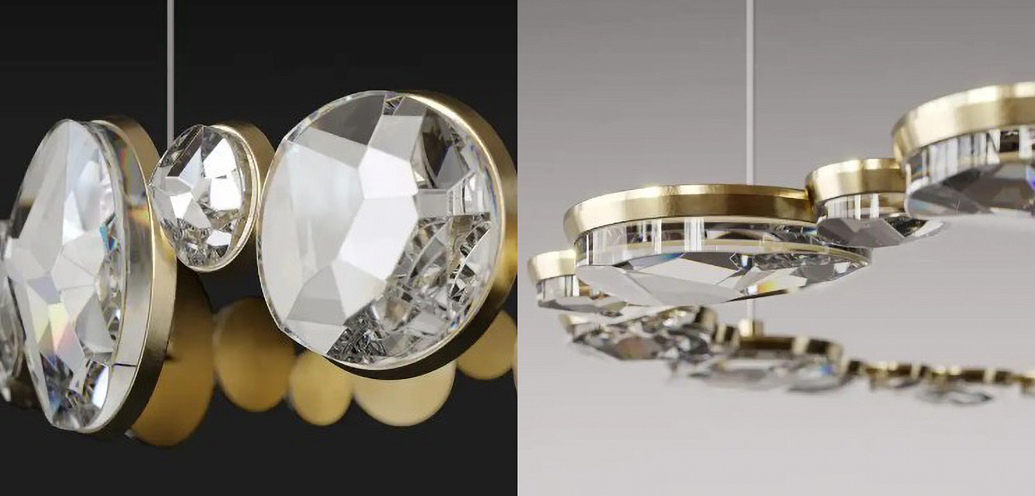 Люстра RING horizontal chandelier with crystals Люстра RING horizontal chandelier with crystals - Loft-Concept в Липецке