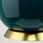 Настольная лампа с коническим дымчато-зелёным абажуром из искусственного шёлка Quintiesse варинант исполнения - 6 | Loft Concept в Липецке