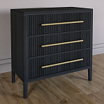 Комод Primo с 3 выдвижными ящиками Черный дуб варинант исполнения - 4 | Loft Concept в Липецке