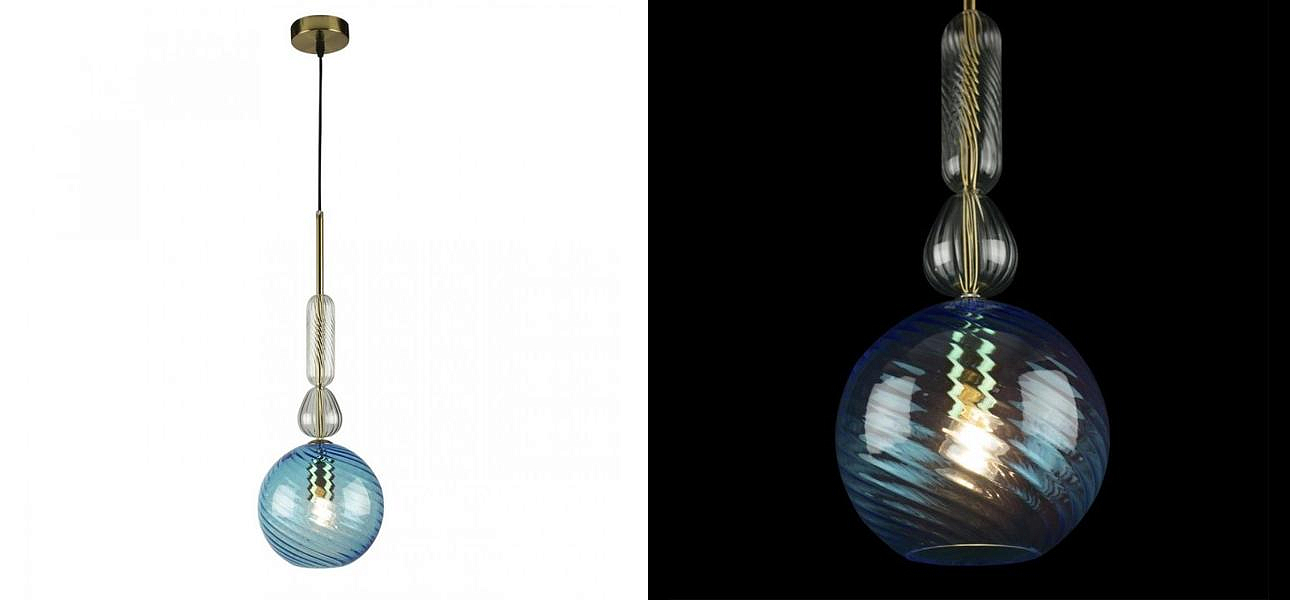 Светильник Flauti Blue Ball D20 см Светильник Flauti Blue Ball D20 см - Loft-Concept в Липецке