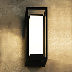 Уличный настенный светильник прямоугольный с чёрной рамкой Высота 35 см Geometric Glow варинант исполнения - 2 | Loft Concept в Липецке