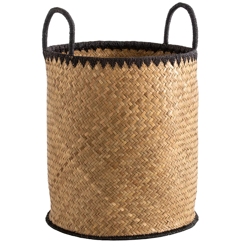 Плетеная корзина для белья с ручками Nyimbo Wicker Basket Бежевый Плетеная корзина для белья с ручками Nyimbo Wicker Basket Бежевый в Липецке | Loft Concept