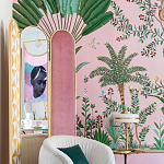 Обои ручная роспись Amazonia Florence Pink dyed silk варинант исполнения - 5 | Loft Concept в Липецке