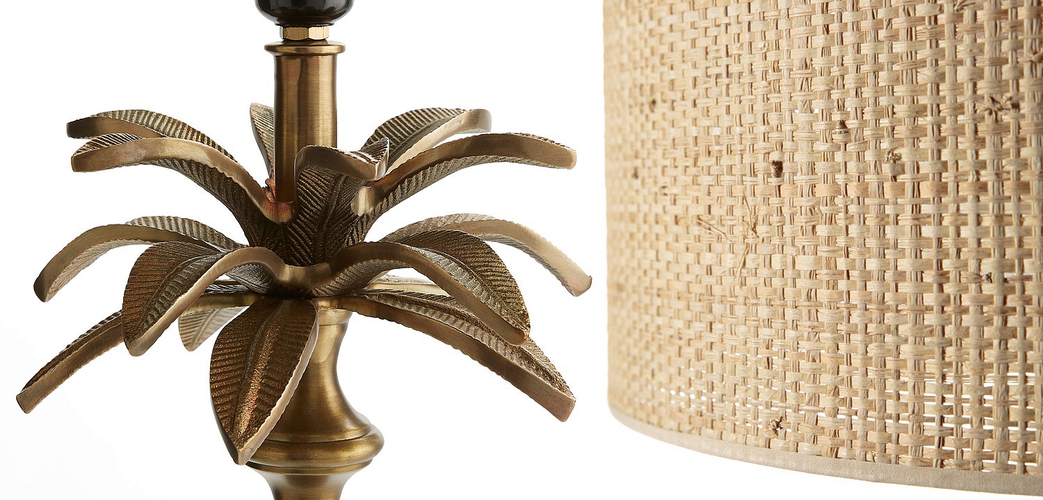 Торшер Palm Raphia Lampshade Торшер Palm Raphia Lampshade - Loft-Concept в Липецке