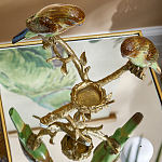 Подсвечник с двумя попугаями из фарфора на бронзовой ветке Eden Garden варинант исполнения - 5 | Loft Concept в Липецке