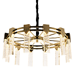 Люстра с прямоугольными хрустальными плафонами Glass Rectangles Gold Chandelier 60 варинант исполнения - 1 | Loft Concept в Липецке