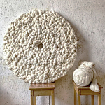 Панно на стену из шерсти мериноса Белый Круг  варинант исполнения - 1 | Loft Concept в Липецке