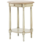 Круглый кофейный стол с ящиком Emilien Montmartre Provence Coffee Table варинант исполнения - 1 | Loft Concept в Липецке