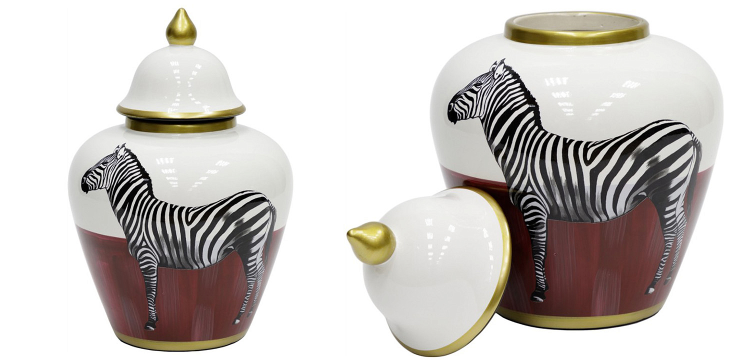 Ваза Zebra Vase white and red Ваза Zebra Vase white and red - Loft-Concept в Липецке