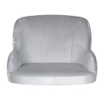 Барный стул со спинкой и подлокотниками на 4-х деревянных ножках Серый Велюр Ava Charm варинант исполнения - 2 | Loft Concept в Липецке