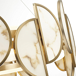 Люстра круглая с полукруглыми плафонами из искусственного алебастра в бронзовой оправе Marbella варинант исполнения - 8 | Loft Concept в Липецке