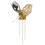 Бра с 2-мя плафонами из стекла и металла и вертикальными подвесками Gilded Mirage  варинант исполнения - 1 | Loft Concept в Липецке