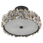 Потолочный светильник круглый с абажуром из устричных раковин Sea Ravens варинант исполнения - 4 | Loft Concept в Липецке