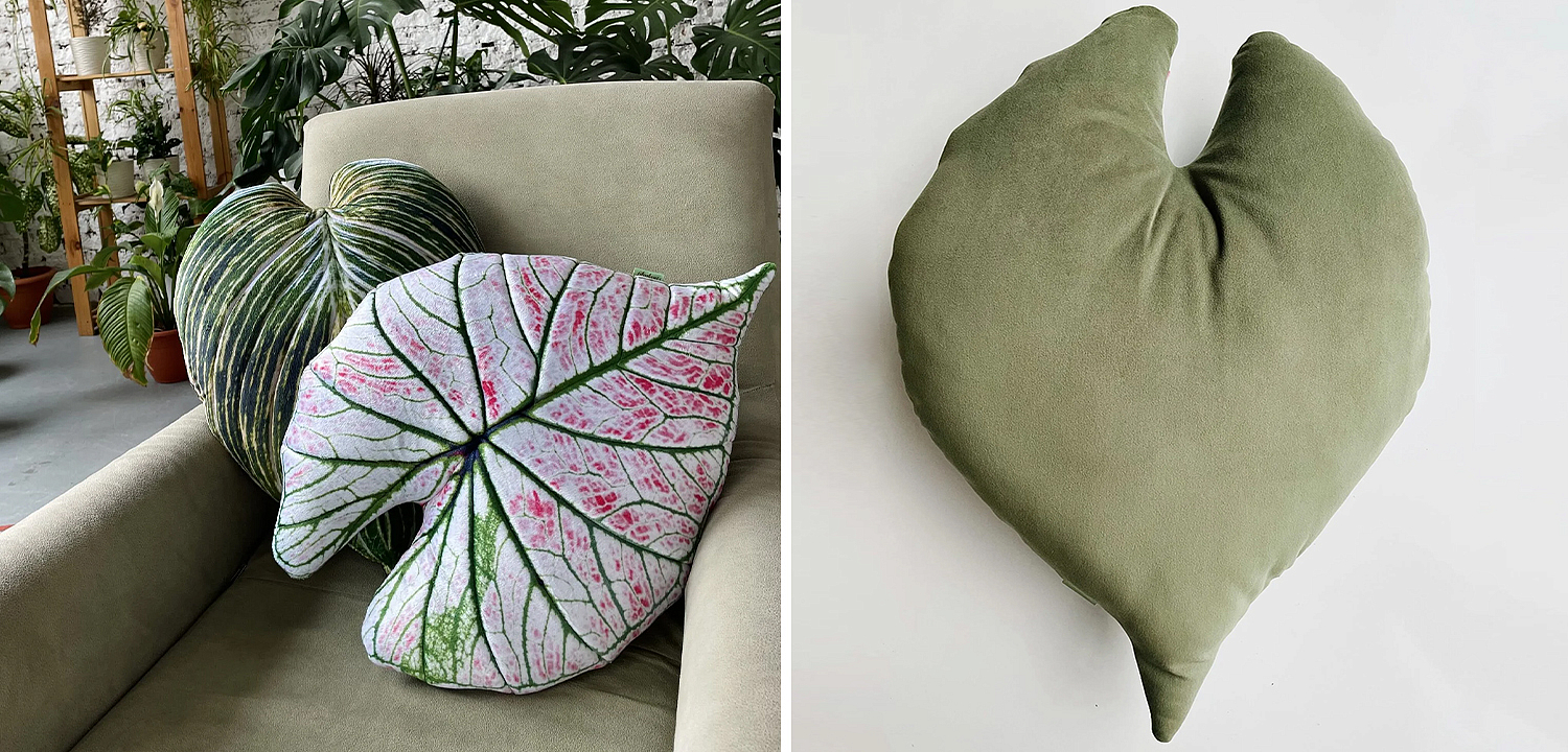 Декоративная подушка Botanical Cushion Caladium Rosebud Декоративная подушка Botanical Cushion Caladium Rosebud - Loft-Concept в Липецке