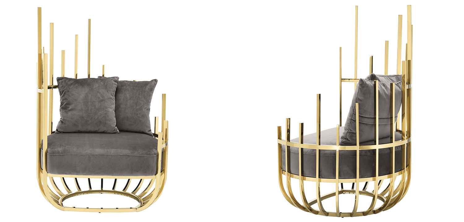 Кресло Eichholtz Chair Santorini Left Кресло Eichholtz Chair Santorini Left - Loft-Concept в Липецке