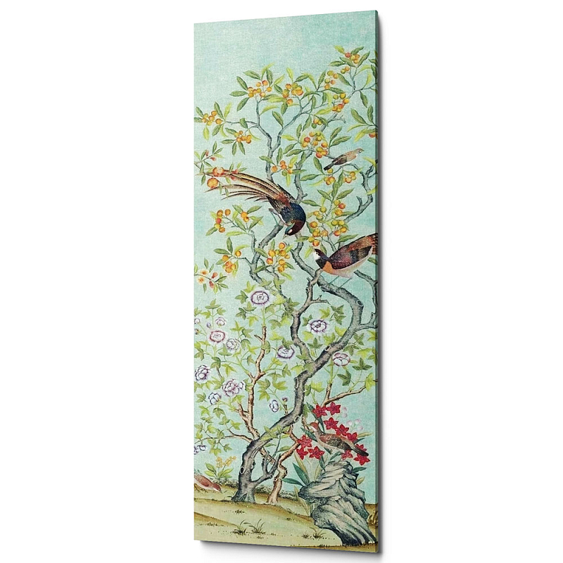 Постер Blue Chinoiserie 4 Голубой пастельный Постер Blue Chinoiserie 4 Голубой пастельный в Липецке | Loft Concept