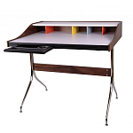 Письменный стол с 2-мя чёрными выдвижными ящиками и нишей с цветными разделителями Ballan варинант исполнения - 2 | Loft Concept в Липецке