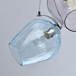 Люстра каскадная с 5-ю разноцветными стеклянными плафонами Kaleido варинант исполнения - 5 | Loft Concept в Липецке