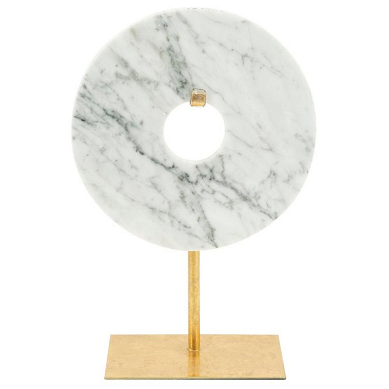 Статуэтка Disk Marble Белый Мрамор Bianco Золотой Статуэтка Disk Marble Белый Мрамор Bianco Золотой в Липецке | Loft Concept