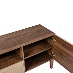 ТВ-тумба бежевая из массива бука с 2-мя дверками и ящиком Wenge Light варинант исполнения - 3 | Loft Concept в Липецке